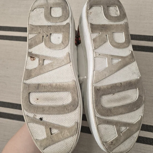 Prada Women's White Sneakers - Picture 4 of 5